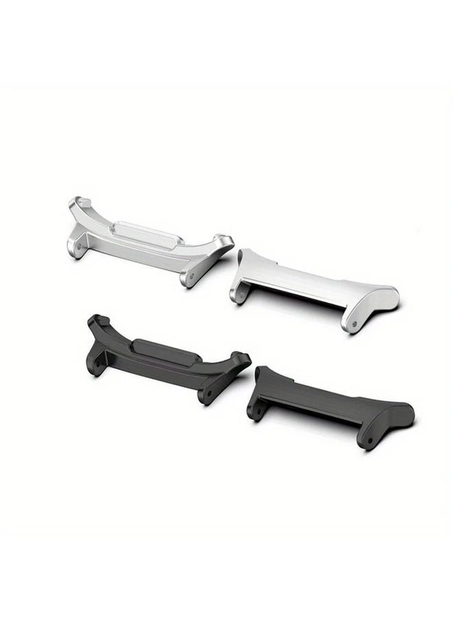 Metal Connectors For Samsung Galaxy Watch 7 Ultra 47mm Band Silvery Black Quick Fit Adapter - Image 4